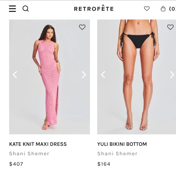 Shani Shemer Swimwear Retrofete Designer Kate Crochet Knit Midi Dress Barbie - Picture 4 of 17